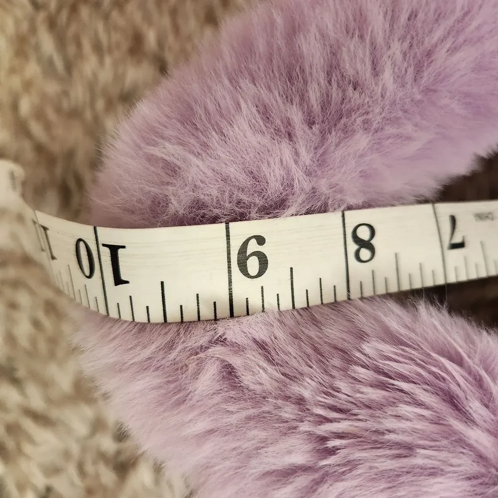 ASOS Design Mini Tote Bag in Lilac Faux Fur‎